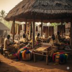 Ghanaian master weaver at the loom, one of the artisans behind authentic Kente